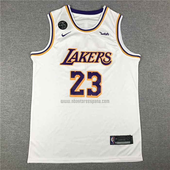 Camiseta Los Angeles Lakers Lebron James NO 23 Association 2020 Final Bound Blanco